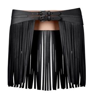 BCBG Black Fringe Belt